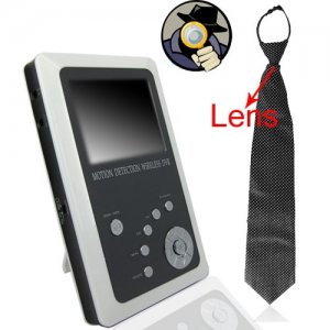 Wireless Spy Camera Necktie with 2.4GHz Motion Detection Wireless DVR